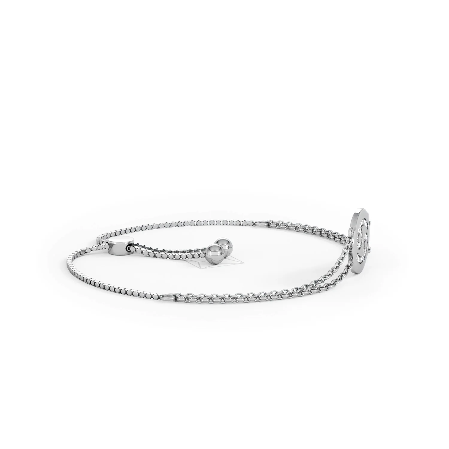 Astrology Cancer 0.07ct Lab Grown Diamond Adjustable Medallion Bracelet Sterling Silver - Image 25