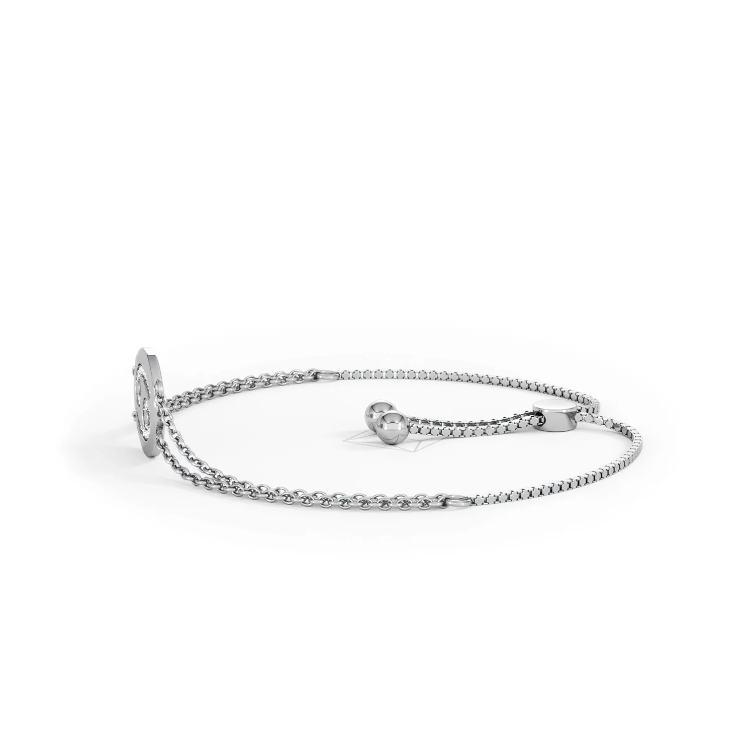 Astrology Cancer 0.07ct Lab Grown Diamond Adjustable Medallion Bracelet Sterling Silver - Image 72