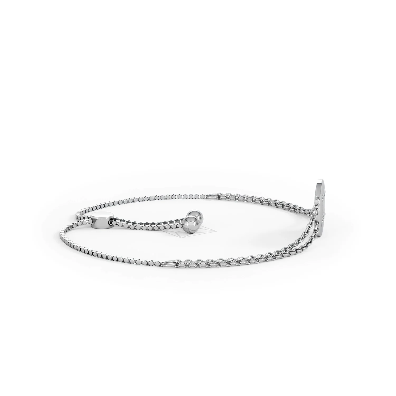 Astrology Gemini 0.07ct Lab Grown Diamond Adjustable Medallion Bracelet Sterling Silver - Image 27