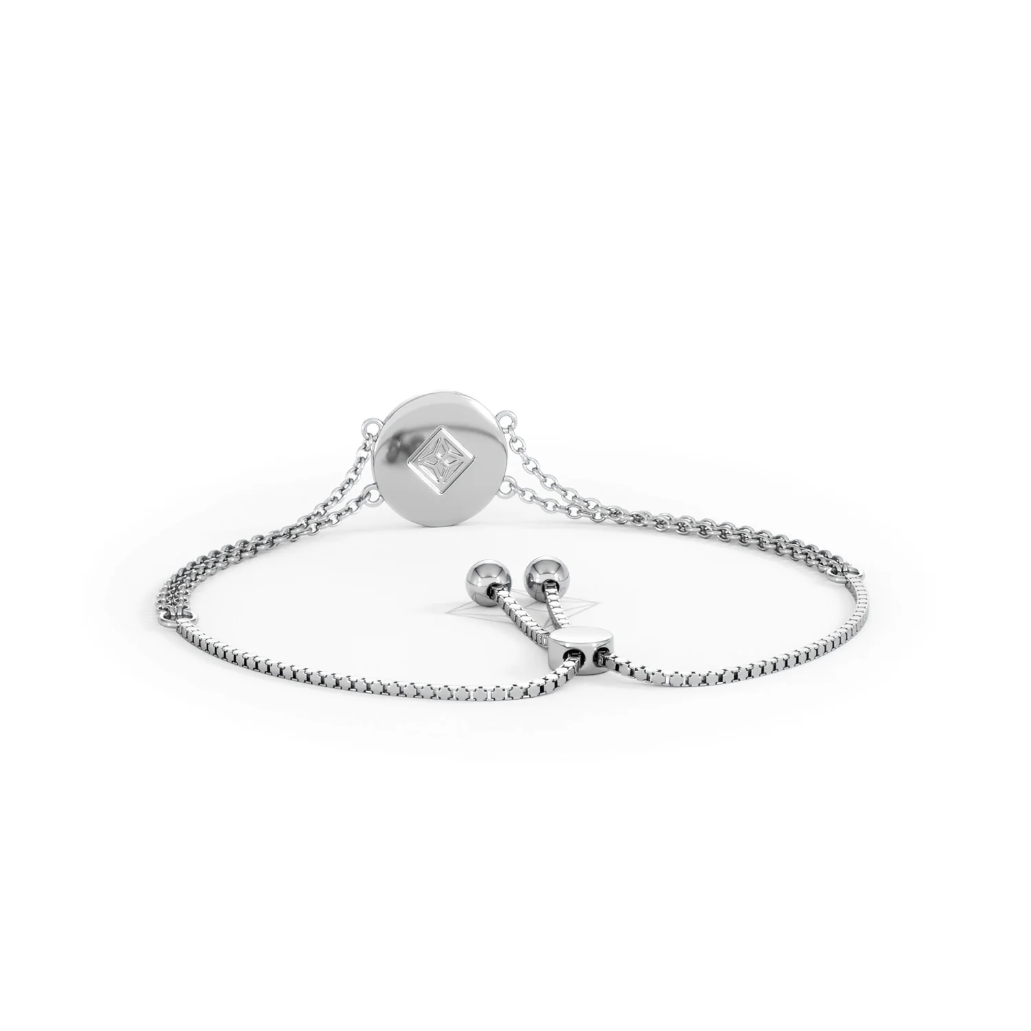 Astrology Gemini 0.07ct Lab Grown Diamond Adjustable Medallion Bracelet Sterling Silver - Image 52