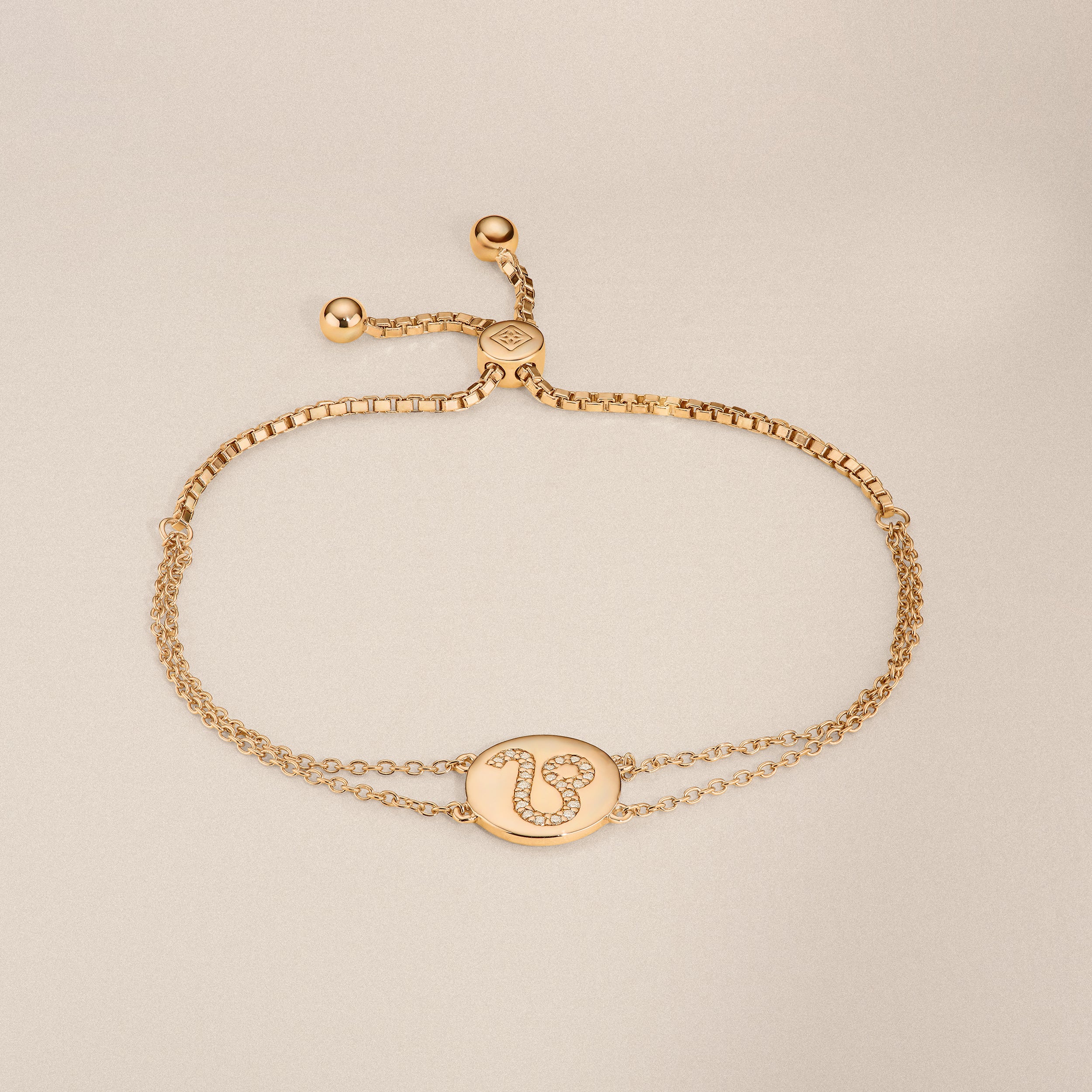 Astrology Leo 0.07ct Lab Grown Diamond Adjustable Medallion Bracelet 18K Gold Vermeil - Image 6