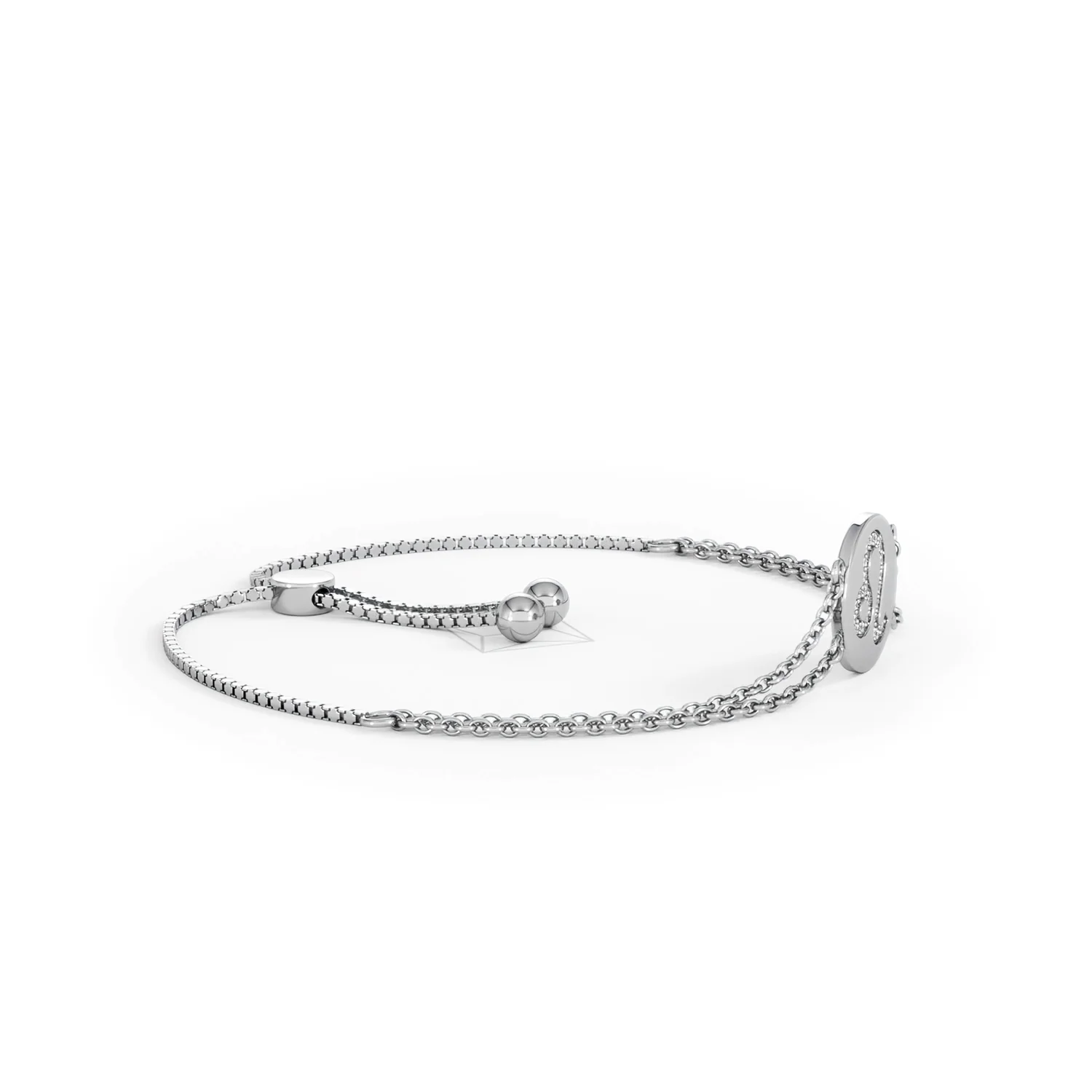 Astrology Leo 0.07ct Lab Grown Diamond Adjustable Medallion Bracelet Sterling Silver - Image 24