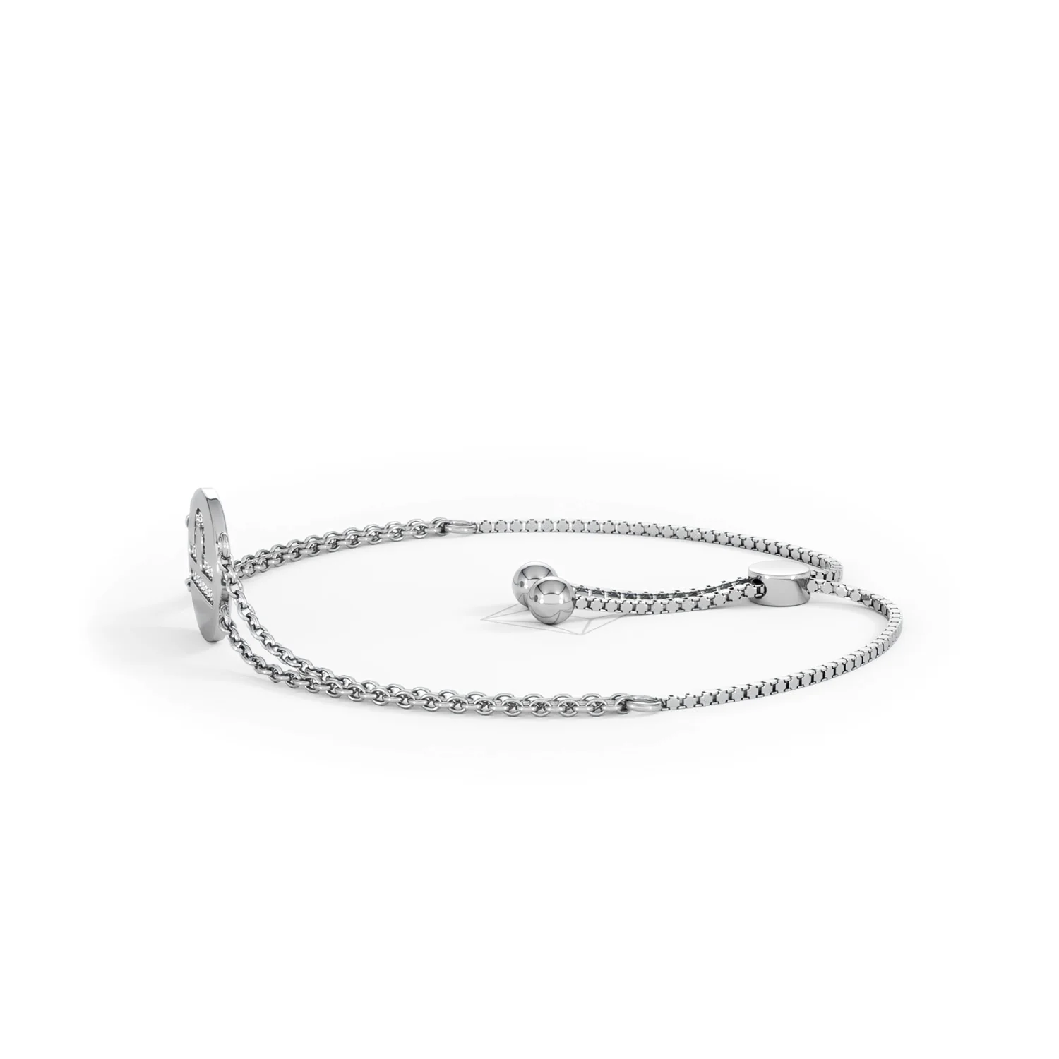 Astrology Libra 0.07ct Lab Grown Diamond Adjustable Medallion Bracelet Sterling Silver - Image 72