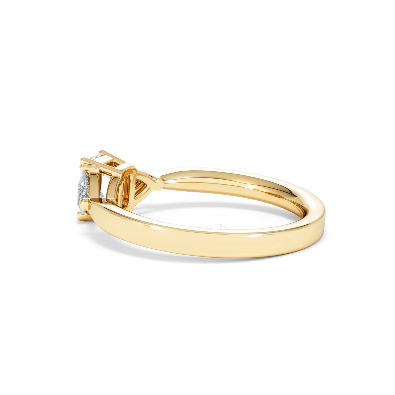 Aurora Lab Diamond Emerald Cut and Trillion 1.00ct Ring in 18K Gold F/VS1 - Image 66