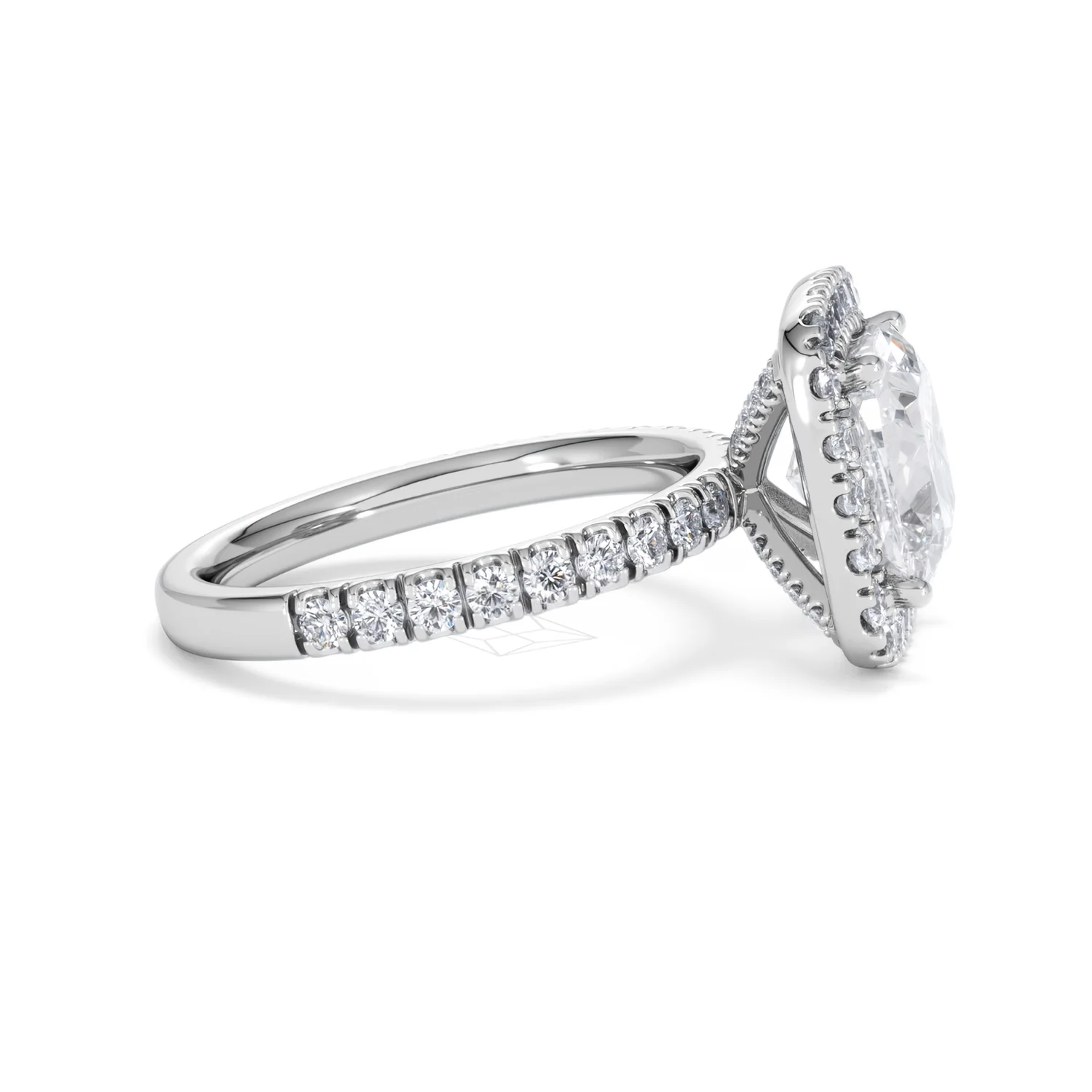 Beatrice 3.55ct Lab Diamond Cushion Cut Engagement Ring in 18K White Gold G/VS1 - Image 27