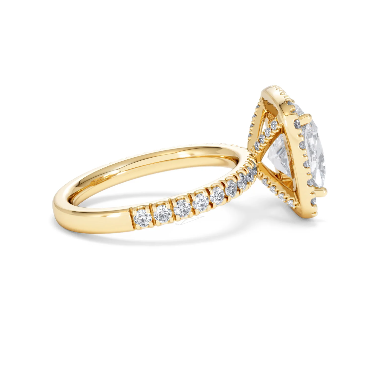 Beatrice 3.55ct Lab Diamond Cushion Cut Engagement Ring in 18K Yellow Gold G/VS1 - Image 32