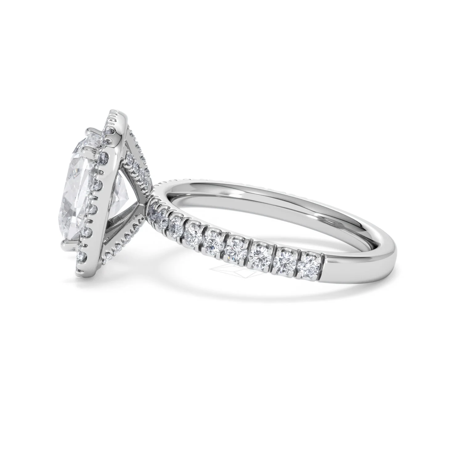 Beatrice 3.55ct Lab Diamond Cushion Cut Engagement Ring in Platinum G/VS1 - Image 69