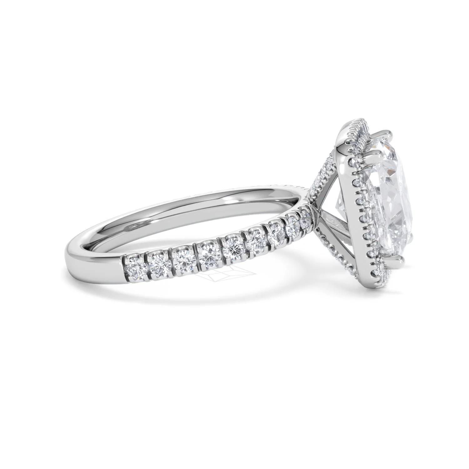 Beatrice 5.75ct Lab Diamond Cushion Cut Engagement Ring in 18K White Gold G/VS1 - Image 28