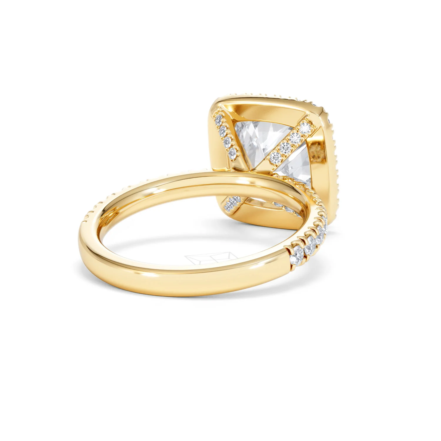 Beatrice 5.75ct Lab Diamond Cushion Cut Engagement Ring in 18K Yellow Gold G/VS1 - Image 43
