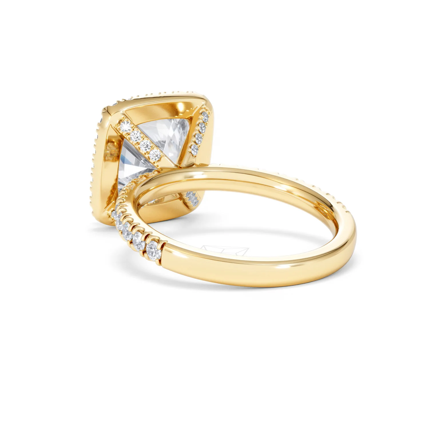 Beatrice 5.75ct Lab Diamond Cushion Cut Engagement Ring in 18K Yellow Gold G/VS1 - Image 56