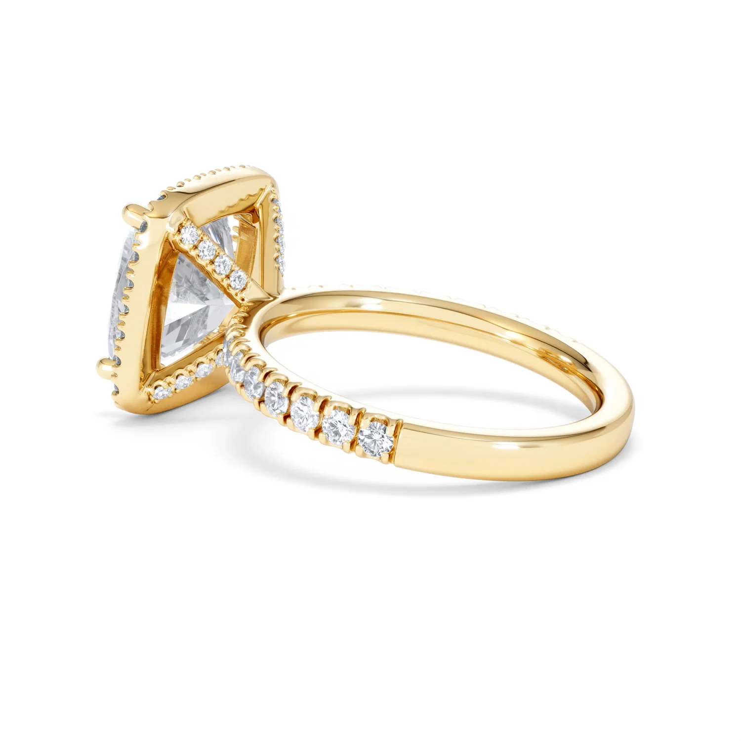Beatrice 5.75ct Lab Diamond Cushion Cut Engagement Ring in 18K Yellow Gold G/VS1 - Image 62