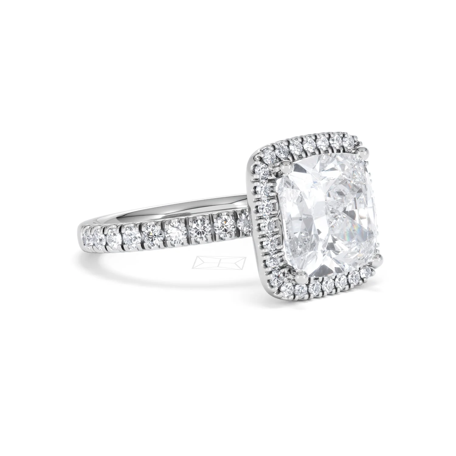 Beatrice 5.75ct Lab Diamond Cushion Cut Engagement Ring in Platinum G/VS1 - Image 19
