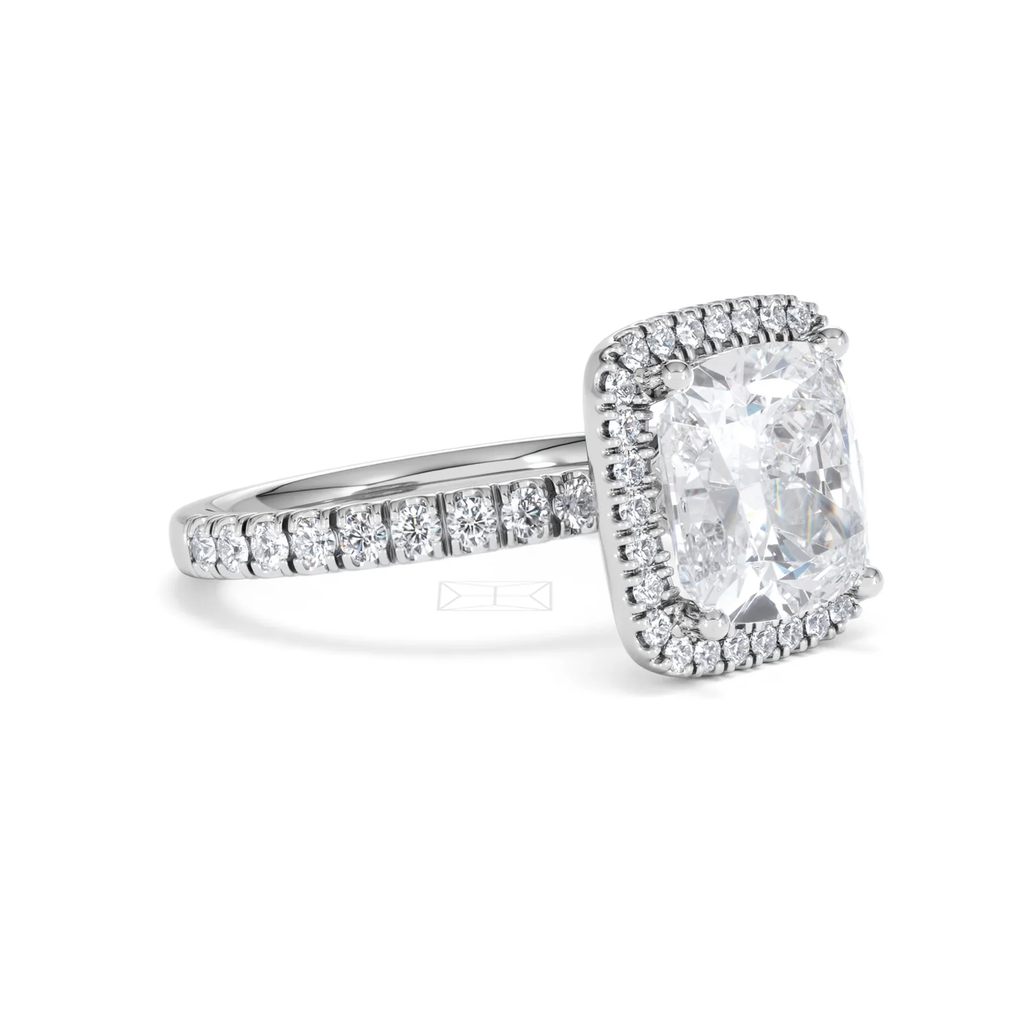 Beatrice 5.75ct Lab Diamond Cushion Cut Engagement Ring in Platinum G/VS1 - Image 20