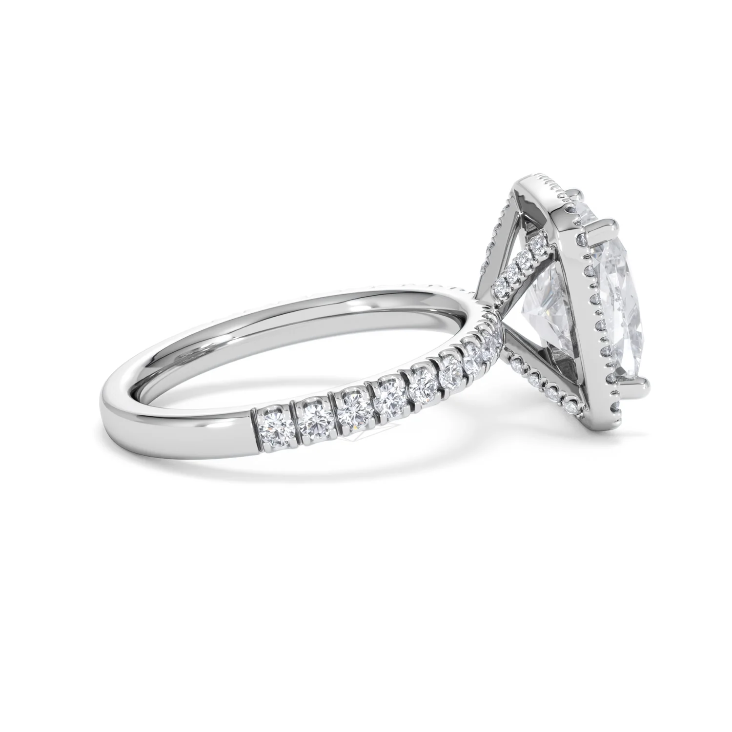 Beatrice 5.75ct Lab Diamond Cushion Cut Engagement Ring in Platinum G/VS1 - Image 32