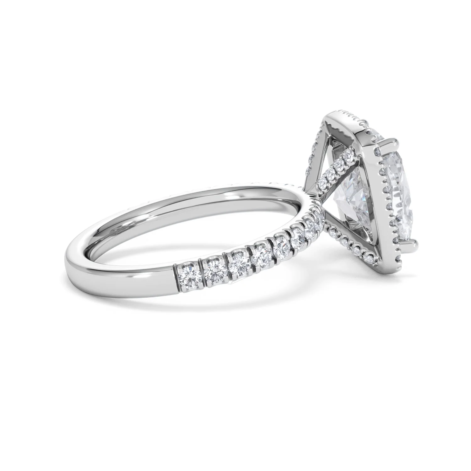 Beatrice 5.75ct Lab Diamond Cushion Cut Engagement Ring in Platinum G/VS1 - Image 33