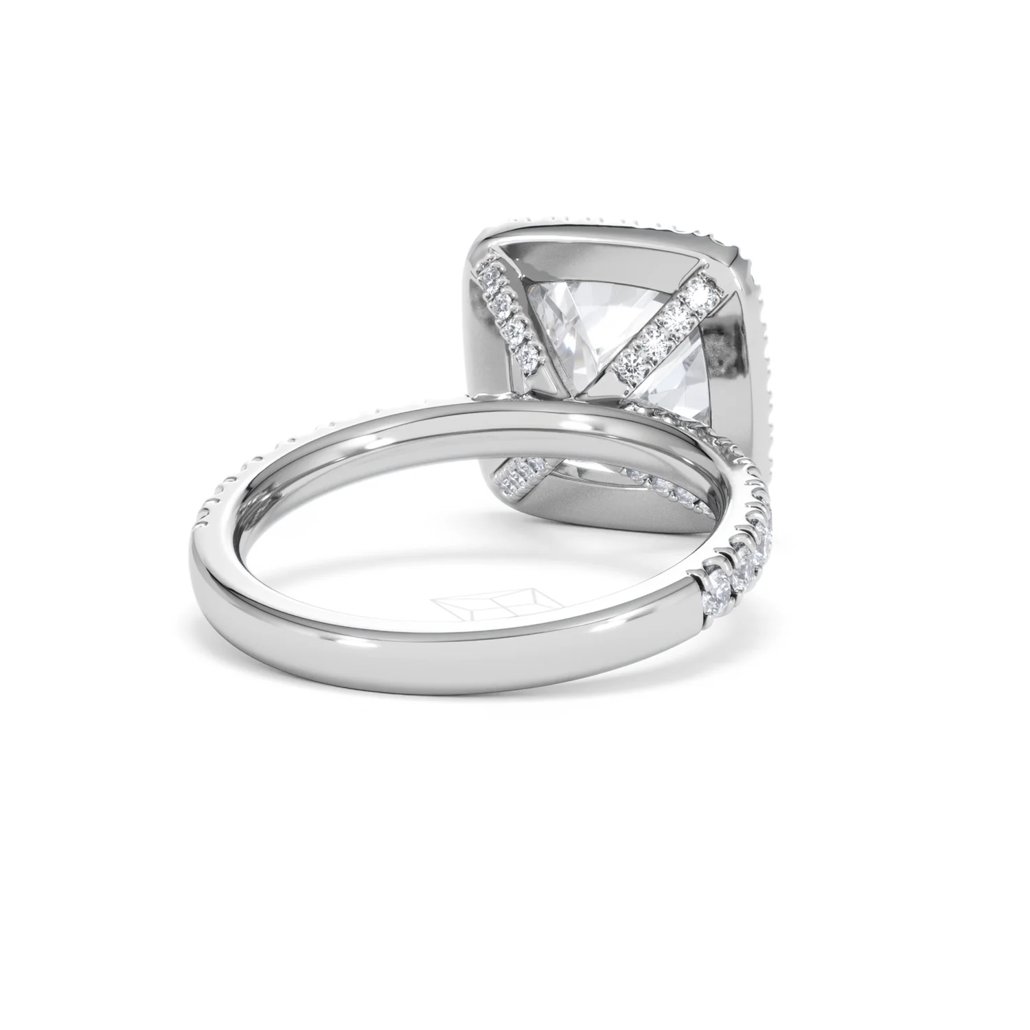 Beatrice 5.75ct Lab Diamond Cushion Cut Engagement Ring in Platinum G/VS1 - Image 45
