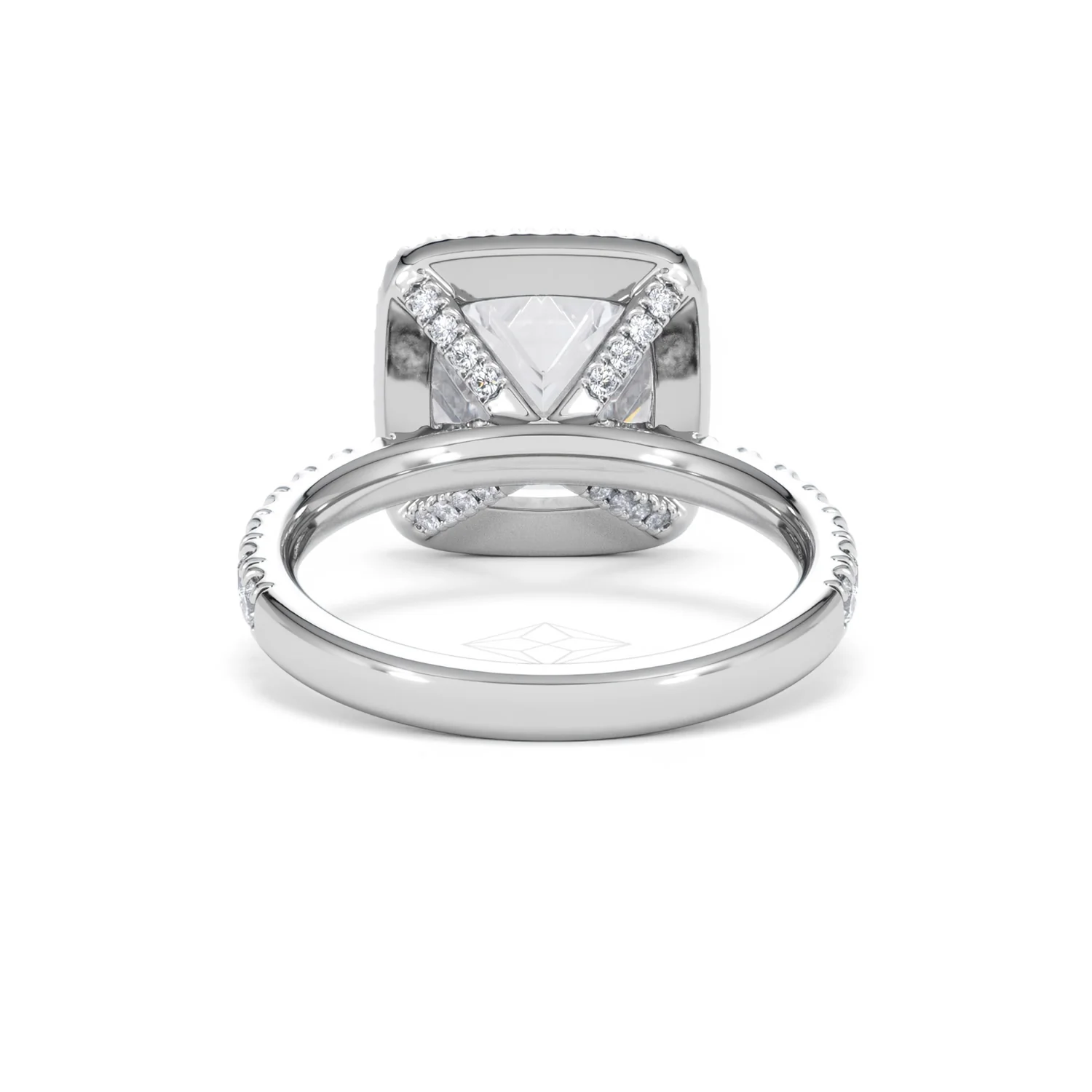 Beatrice 5.75ct Lab Diamond Cushion Cut Engagement Ring in Platinum G/VS1 - Image 50