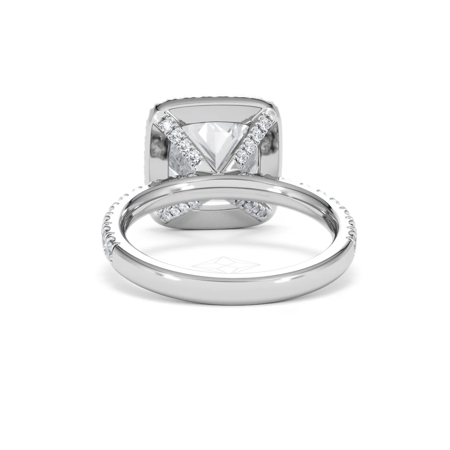 Beatrice 5.75ct Lab Diamond Cushion Cut Engagement Ring in Platinum G/VS1 - Image 51