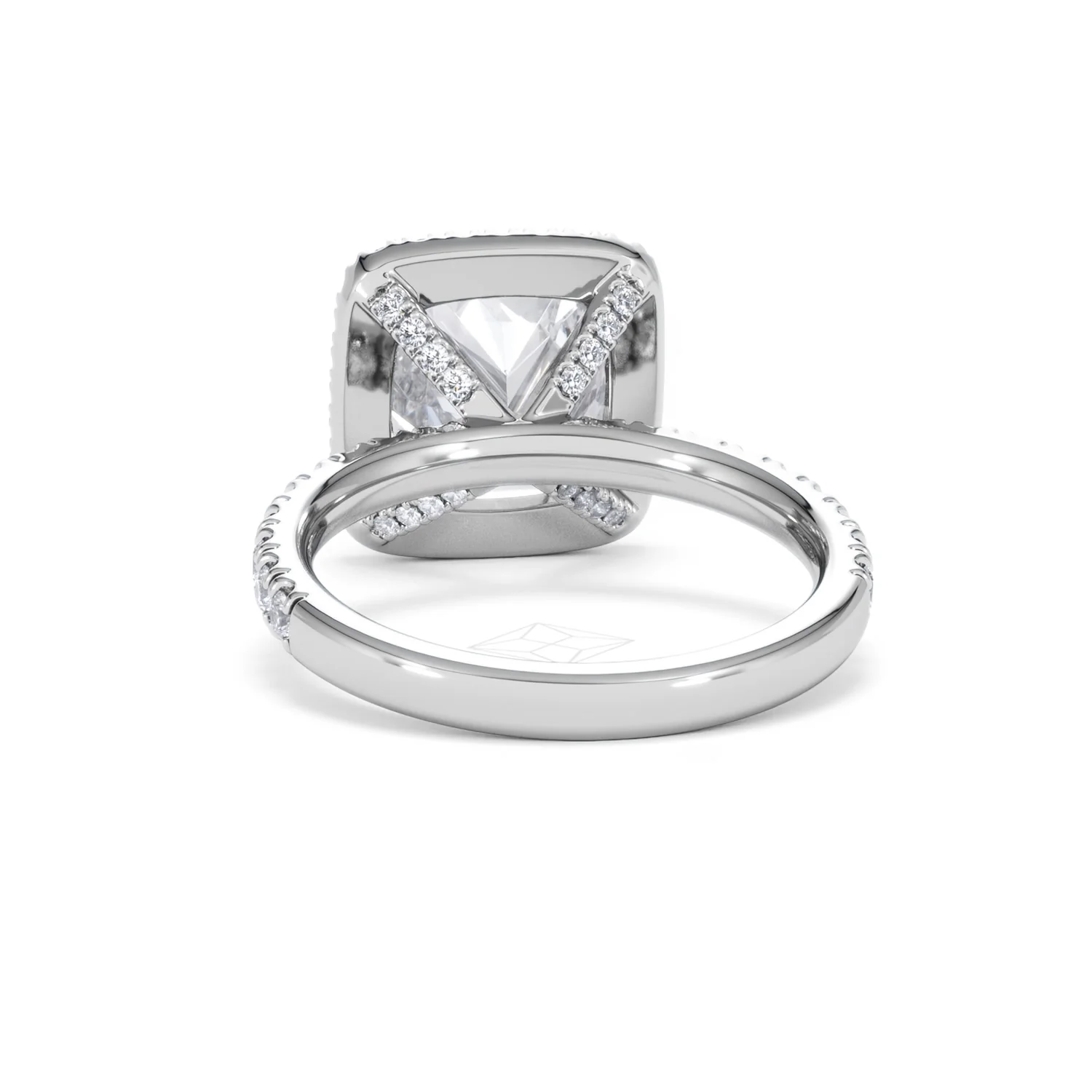Beatrice 5.75ct Lab Diamond Cushion Cut Engagement Ring in Platinum G/VS1 - Image 52