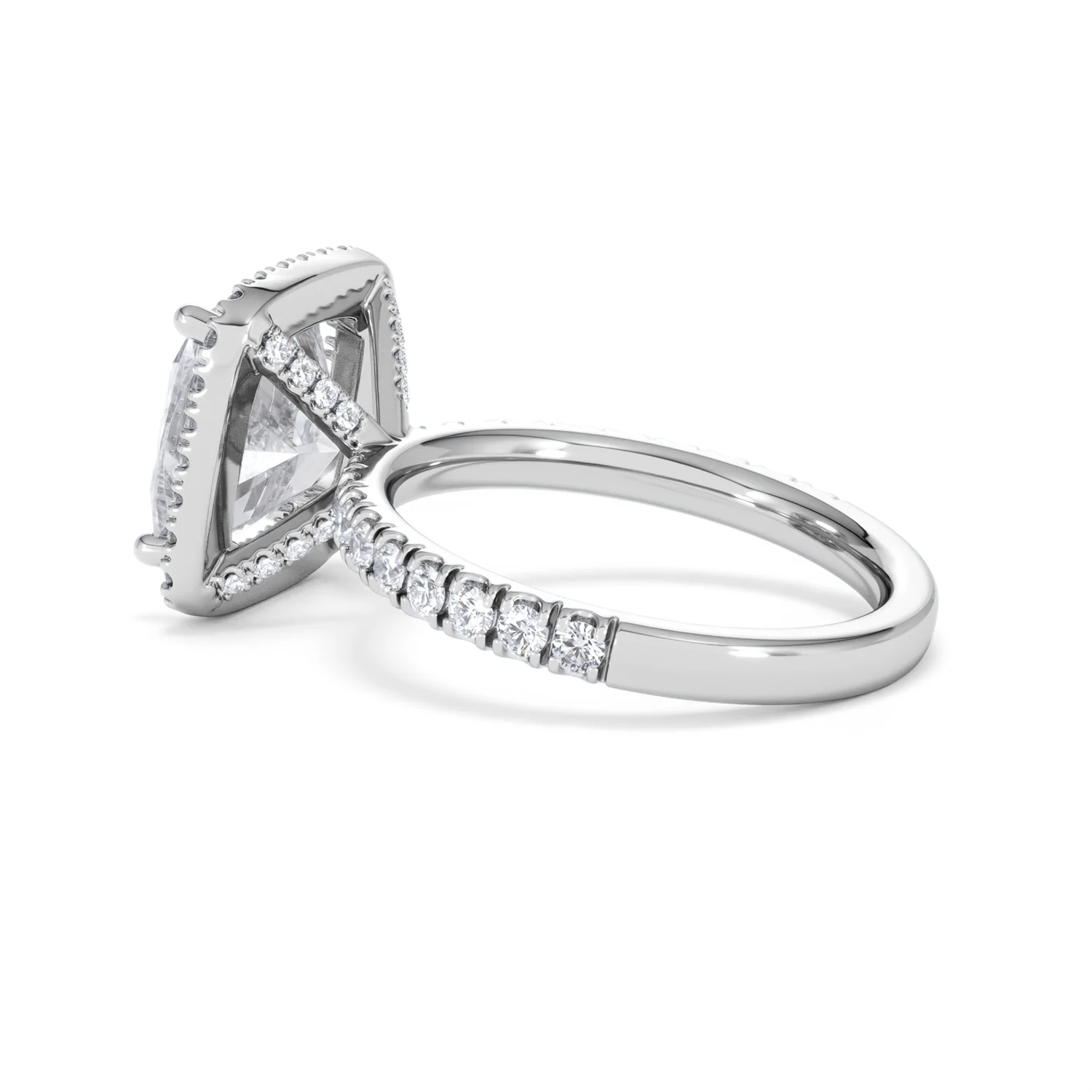 Beatrice 5.75ct Lab Diamond Cushion Cut Engagement Ring in Platinum G/VS1 - Image 64