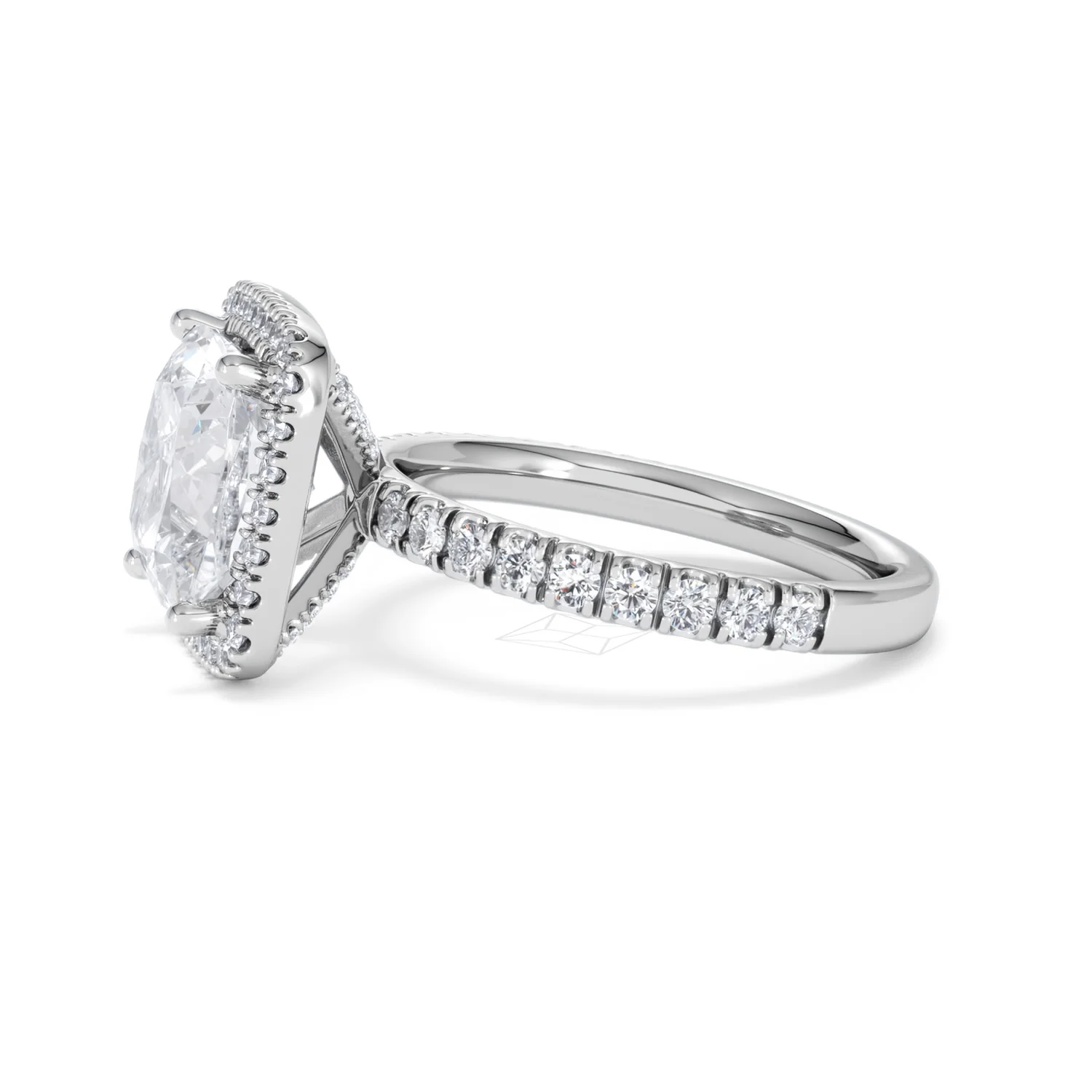 Beatrice 5.75ct Lab Diamond Cushion Cut Engagement Ring in Platinum G/VS1 - Image 73