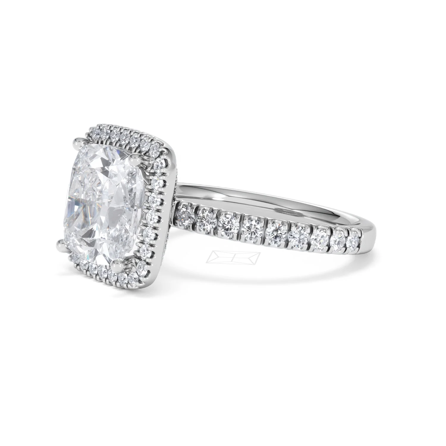Beatrice 5.75ct Lab Diamond Cushion Cut Engagement Ring in Platinum G/VS1 - Image 78