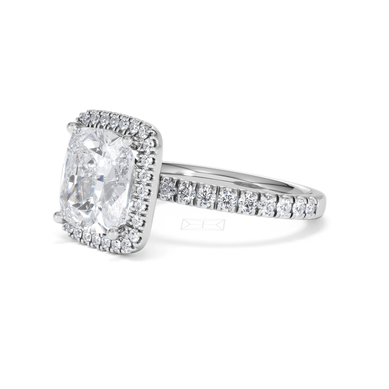 Beatrice 5.75ct Lab Diamond Cushion Cut Engagement Ring in Platinum G/VS1 - Image 79