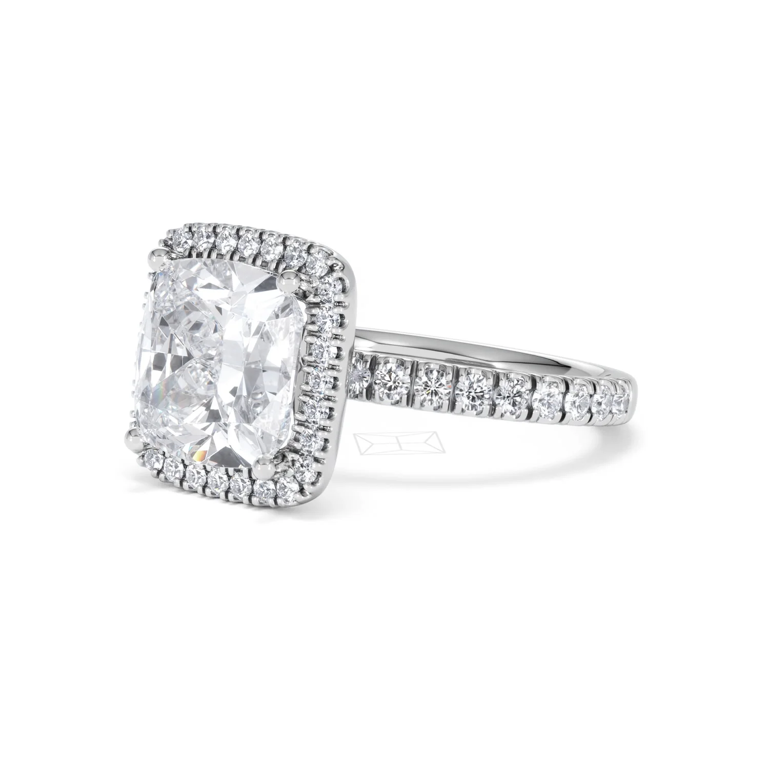 Beatrice 5.75ct Lab Diamond Cushion Cut Engagement Ring in Platinum G/VS1 - Image 81