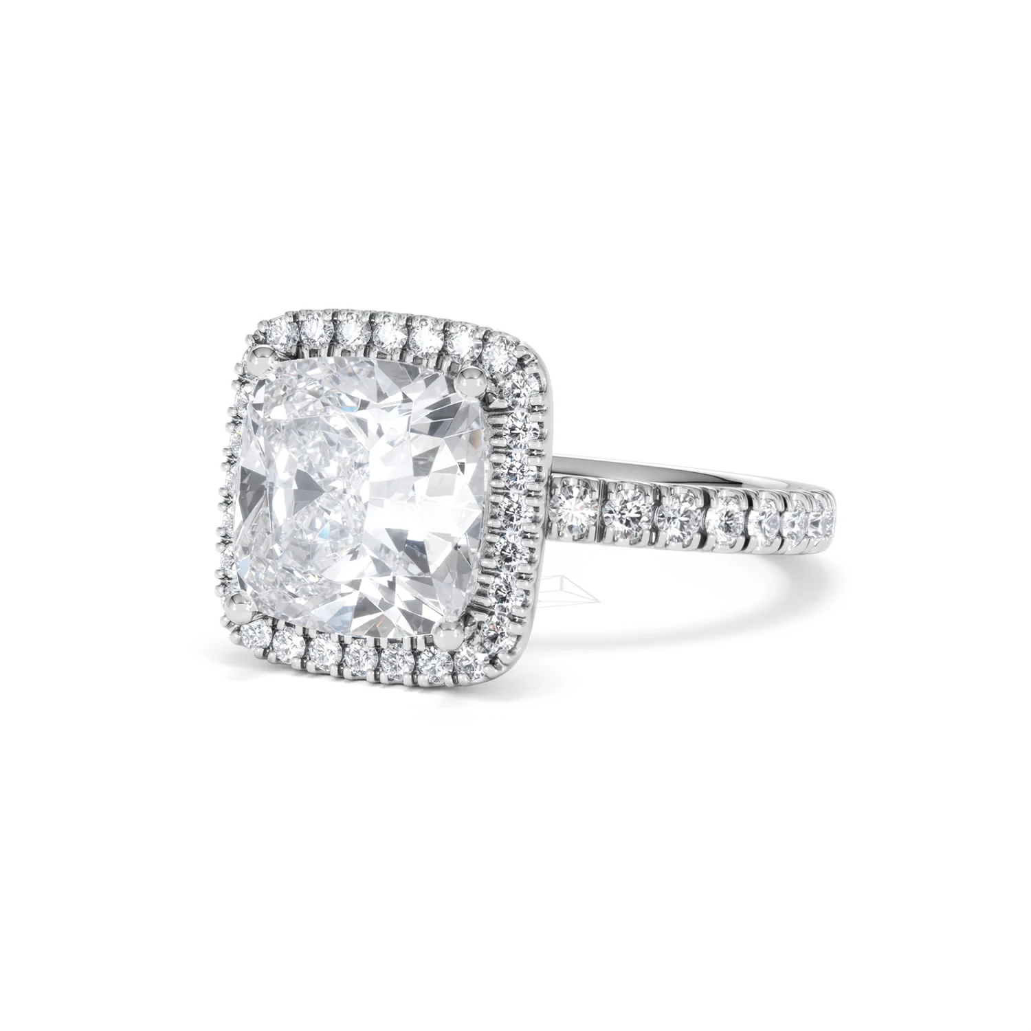 Beatrice 5.75ct Lab Diamond Cushion Cut Engagement Ring in Platinum G/VS1 - Image 84