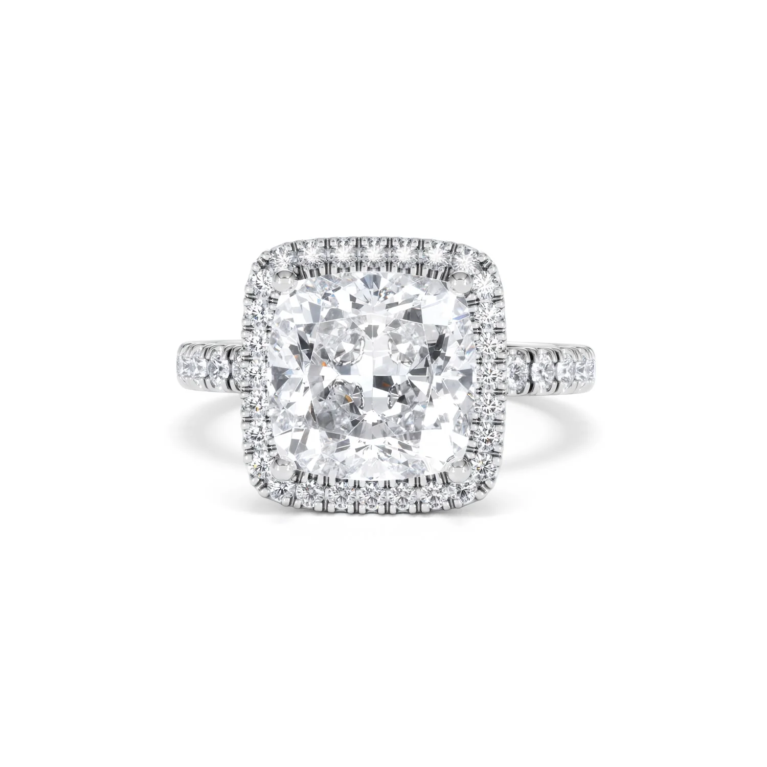 Beatrice 5.75ct Lab Diamond Cushion Cut Engagement Ring in Platinum G/VS1 - Image 89