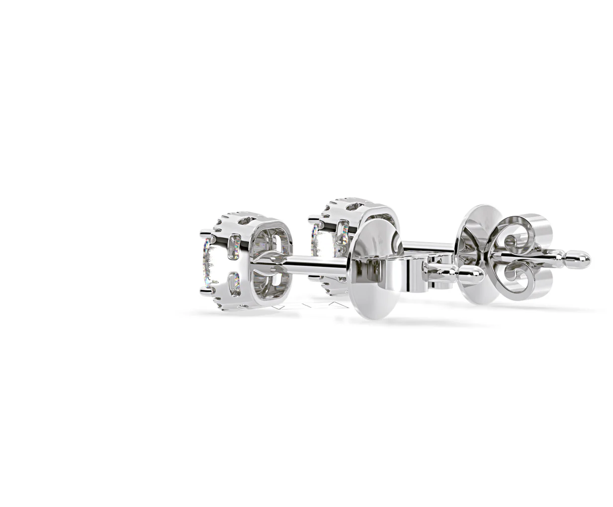 Beatrice Cushion Cut Lab Diamond Halo Earrings 2.45ct in 18K White Gold F/VS1 - Image 35
