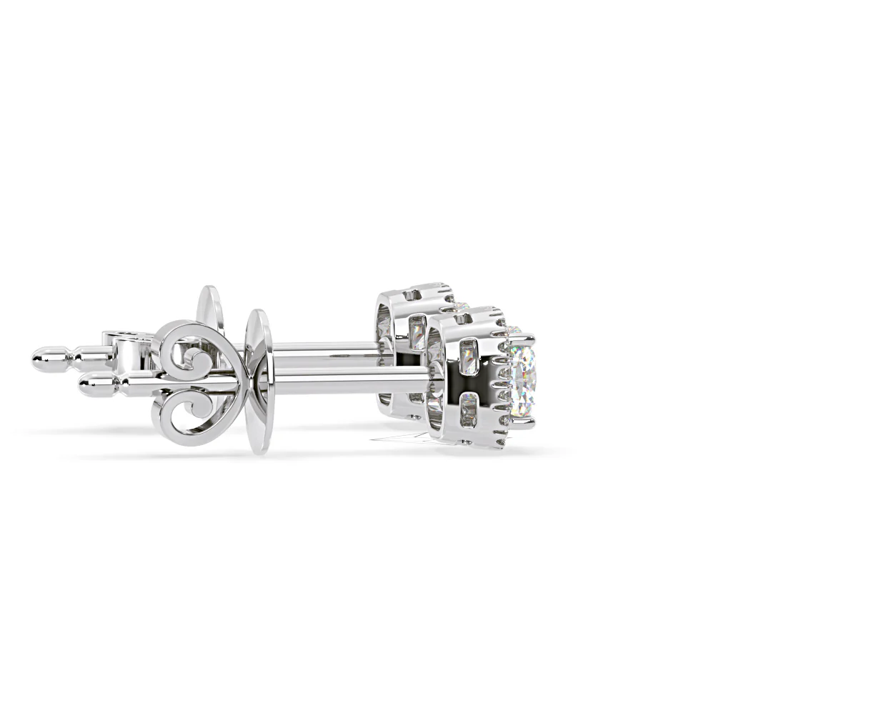 Beatrice Cushion Cut Lab Diamond Halo Earrings 2.45ct in 18K White Gold F/VS1 - Image 65