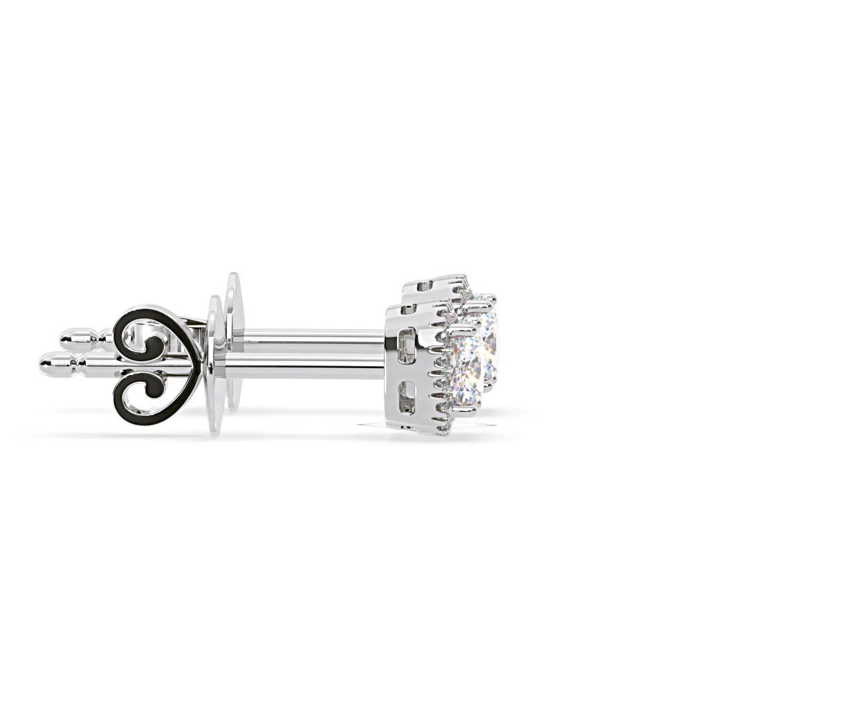 Beatrice Cushion Cut Lab Diamond Halo Earrings 2.45ct in 18K White Gold F/VS1 - Image 68