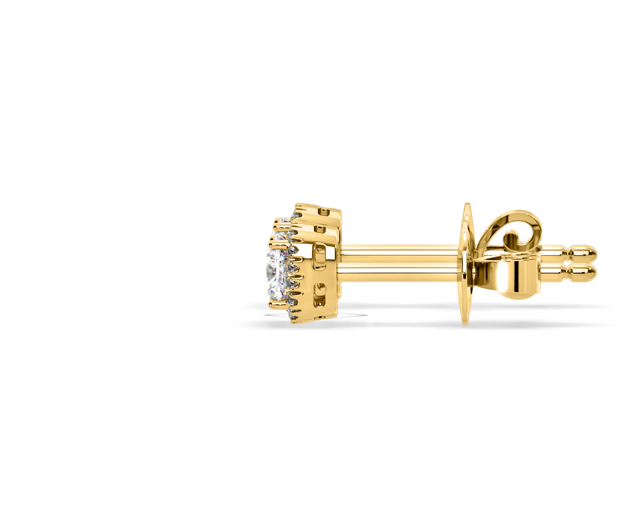 Beatrice Cushion Cut Lab Diamond Halo Earrings 2.45ct in 18K Yellow Gold F/VS1 - Image 27