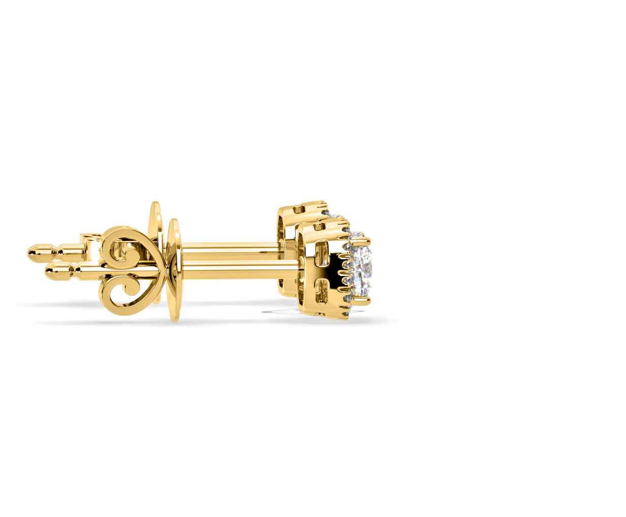 Beatrice Cushion Cut Lab Diamond Halo Earrings 2.45ct in 18K Yellow Gold F/VS1 - Image 65