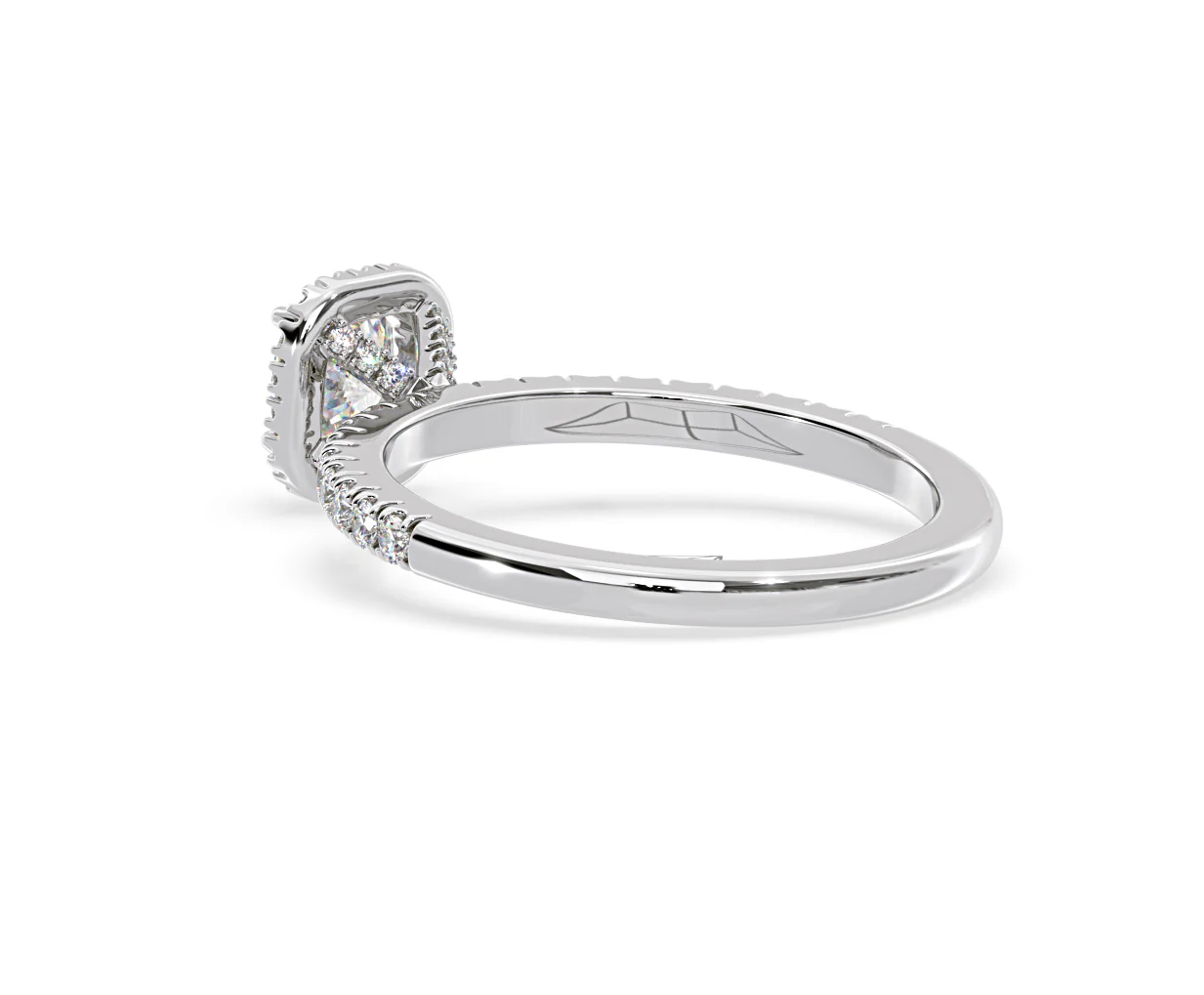 Beatrice Diamond Halo Engagement Ring 18K White Gold 1ct G/SI2 - Image 118