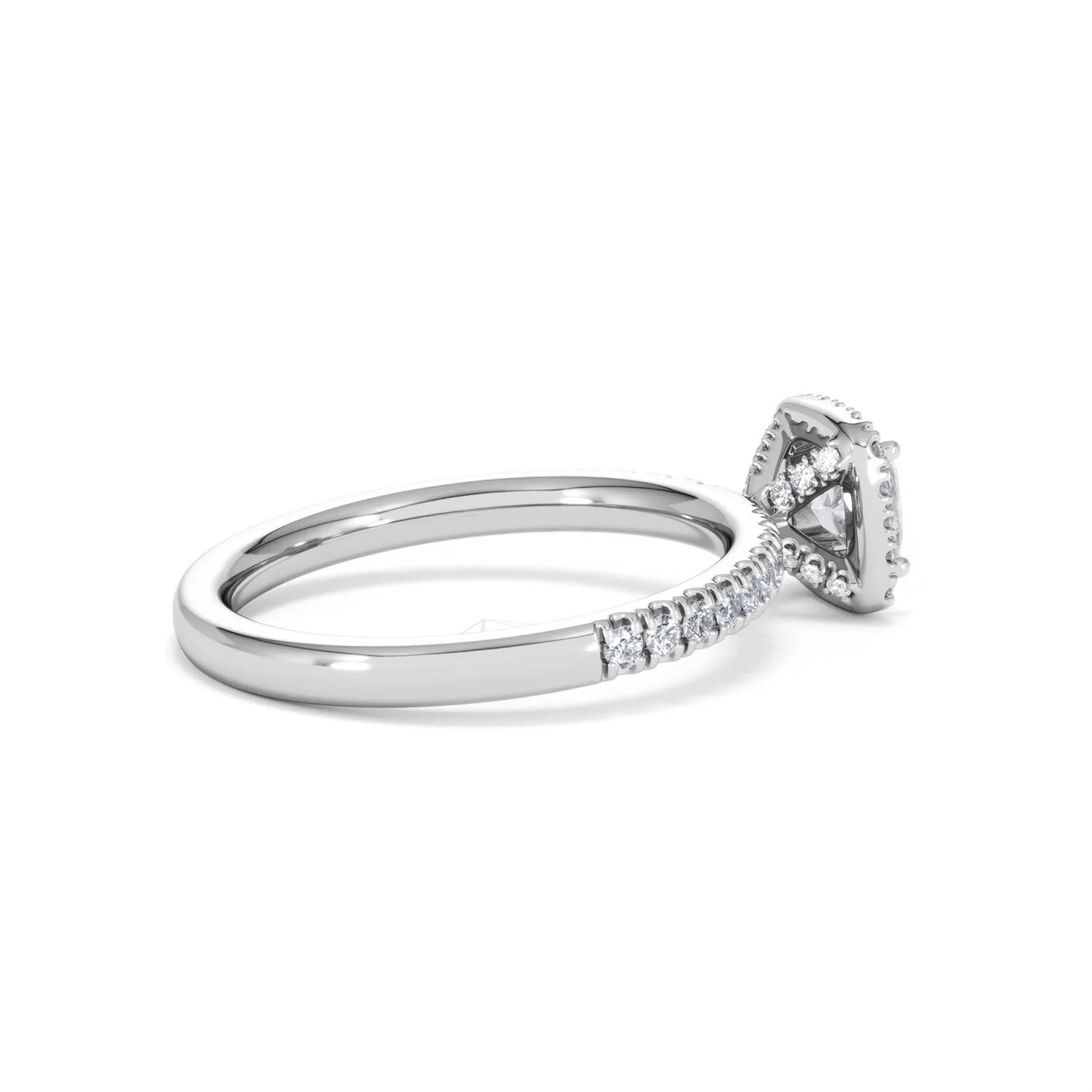 Beatrice Diamond Halo Engagement Ring 18K White Gold 1ct G/SI2 - Image 33