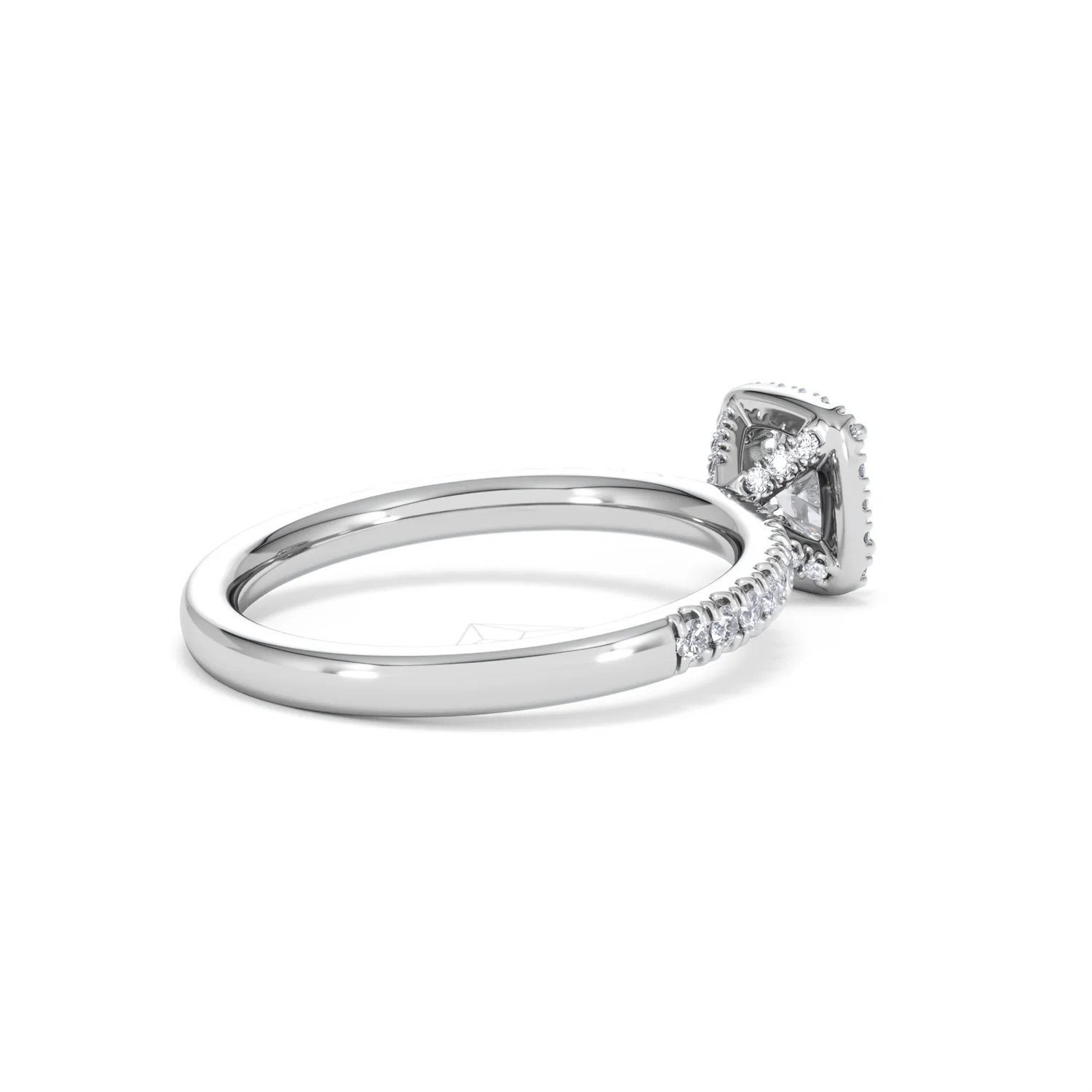 Beatrice Diamond Halo Engagement Ring 18K White Gold 1ct G/SI2 - Image 36