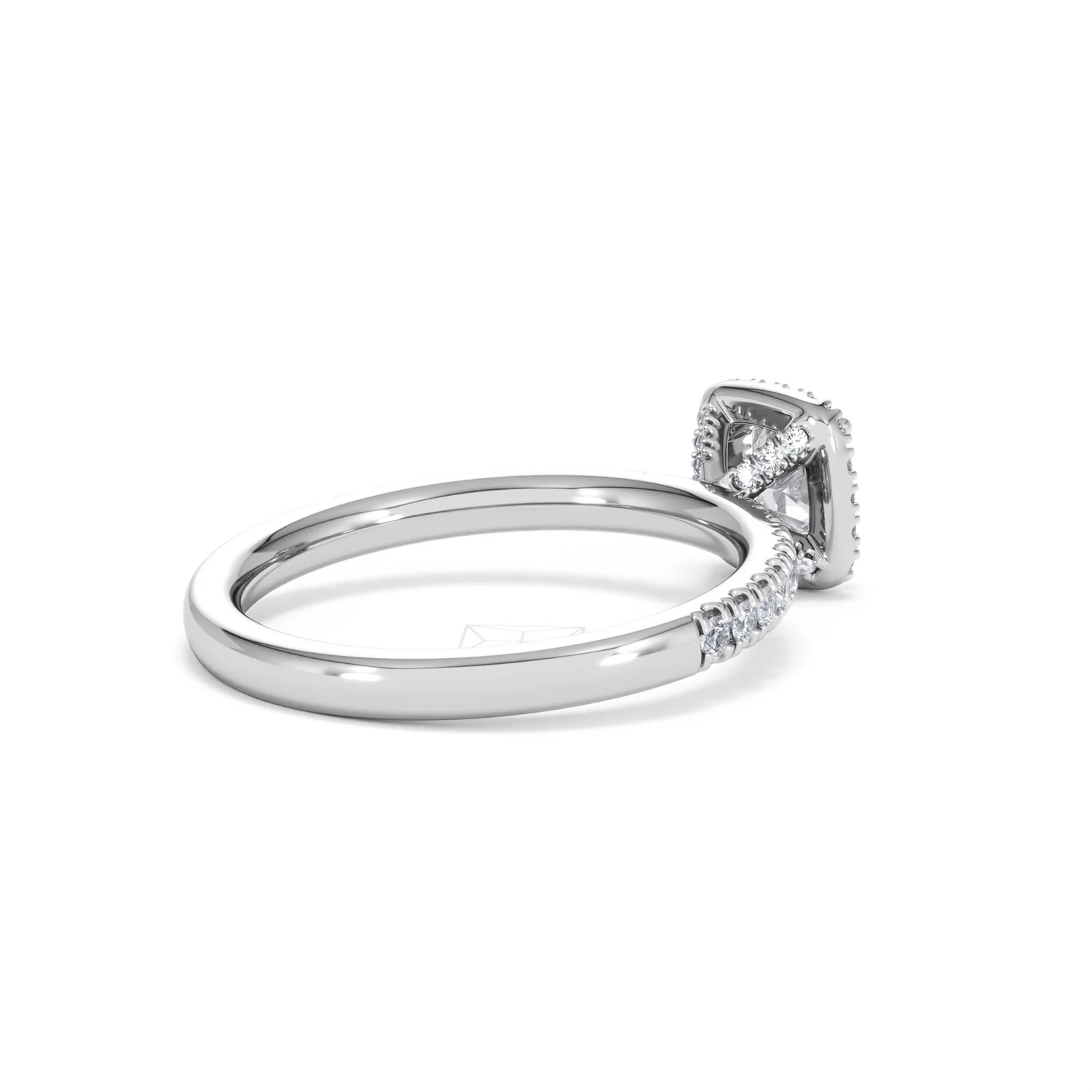 Beatrice Diamond Halo Engagement Ring 18K White Gold 1ct G/SI2 - Image 37