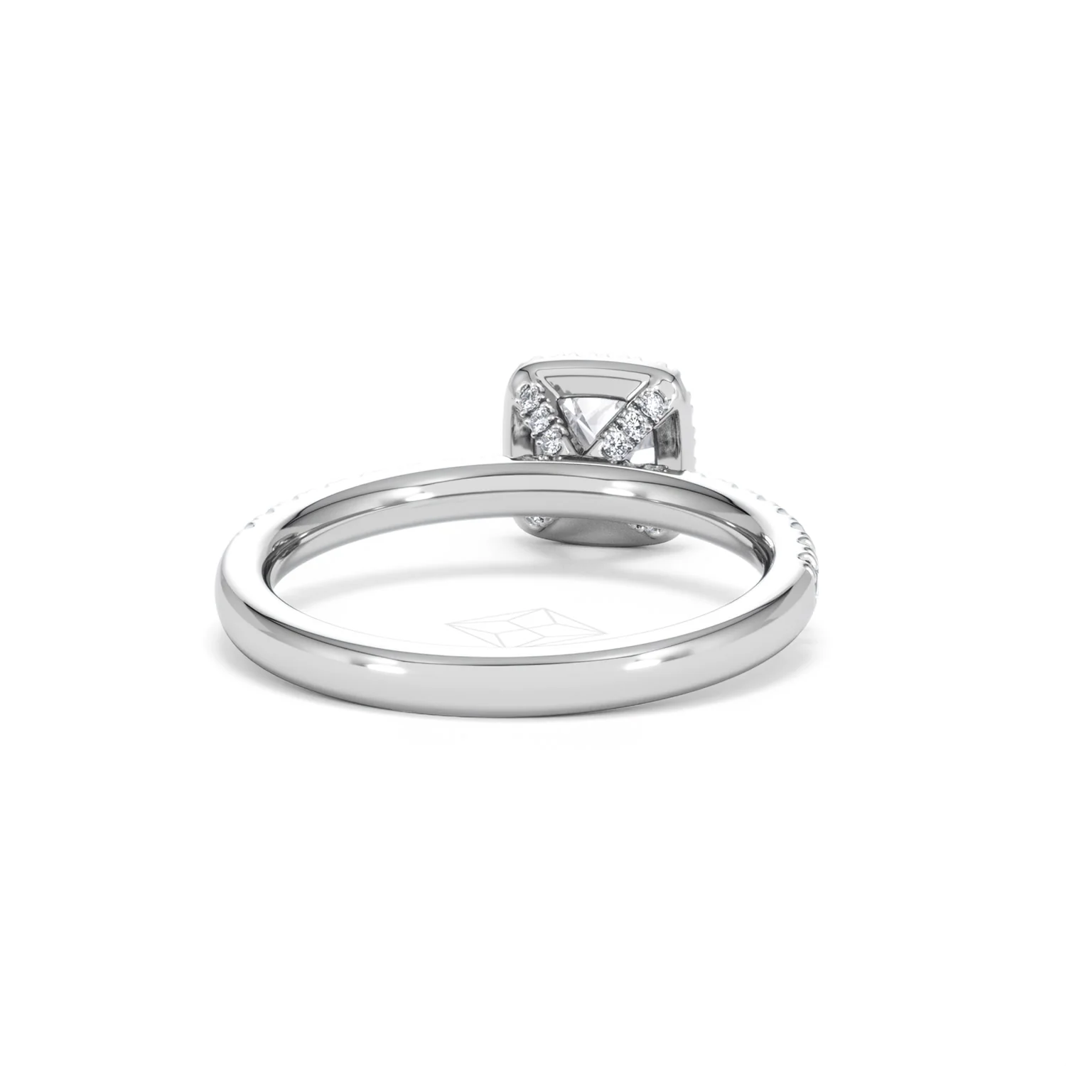 Beatrice Diamond Halo Engagement Ring 18K White Gold 1ct G/SI2 - Image 45