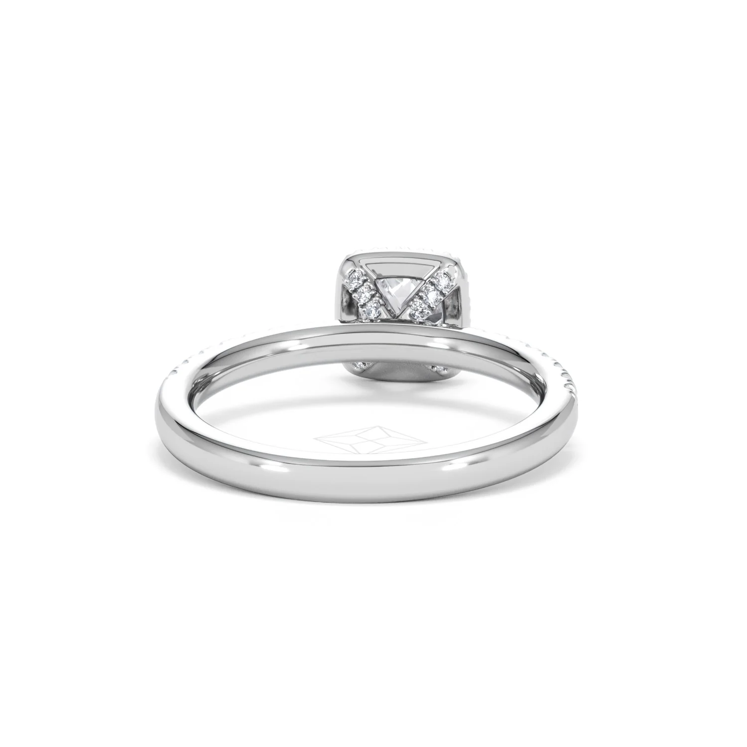Beatrice Diamond Halo Engagement Ring 18K White Gold 1ct G/SI2 - Image 46