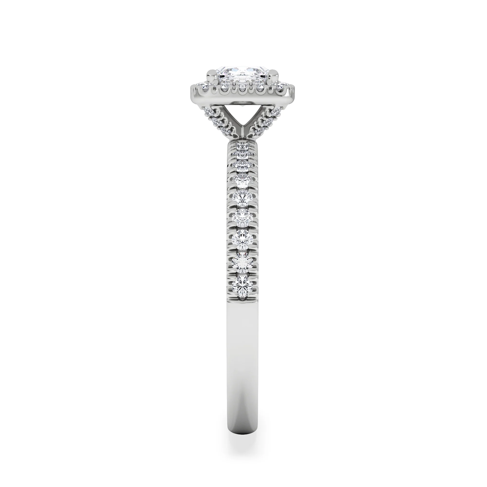 Beatrice Diamond Halo Engagement Ring 18K White Gold 1ct G/SI2 - Image 5