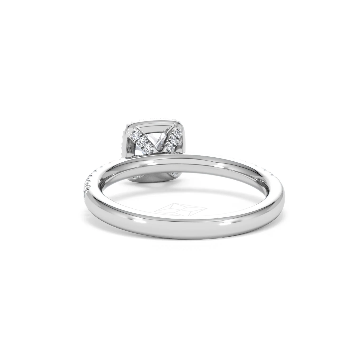 Beatrice Diamond Halo Engagement Ring 18K White Gold 1ct G/SI2 - Image 51