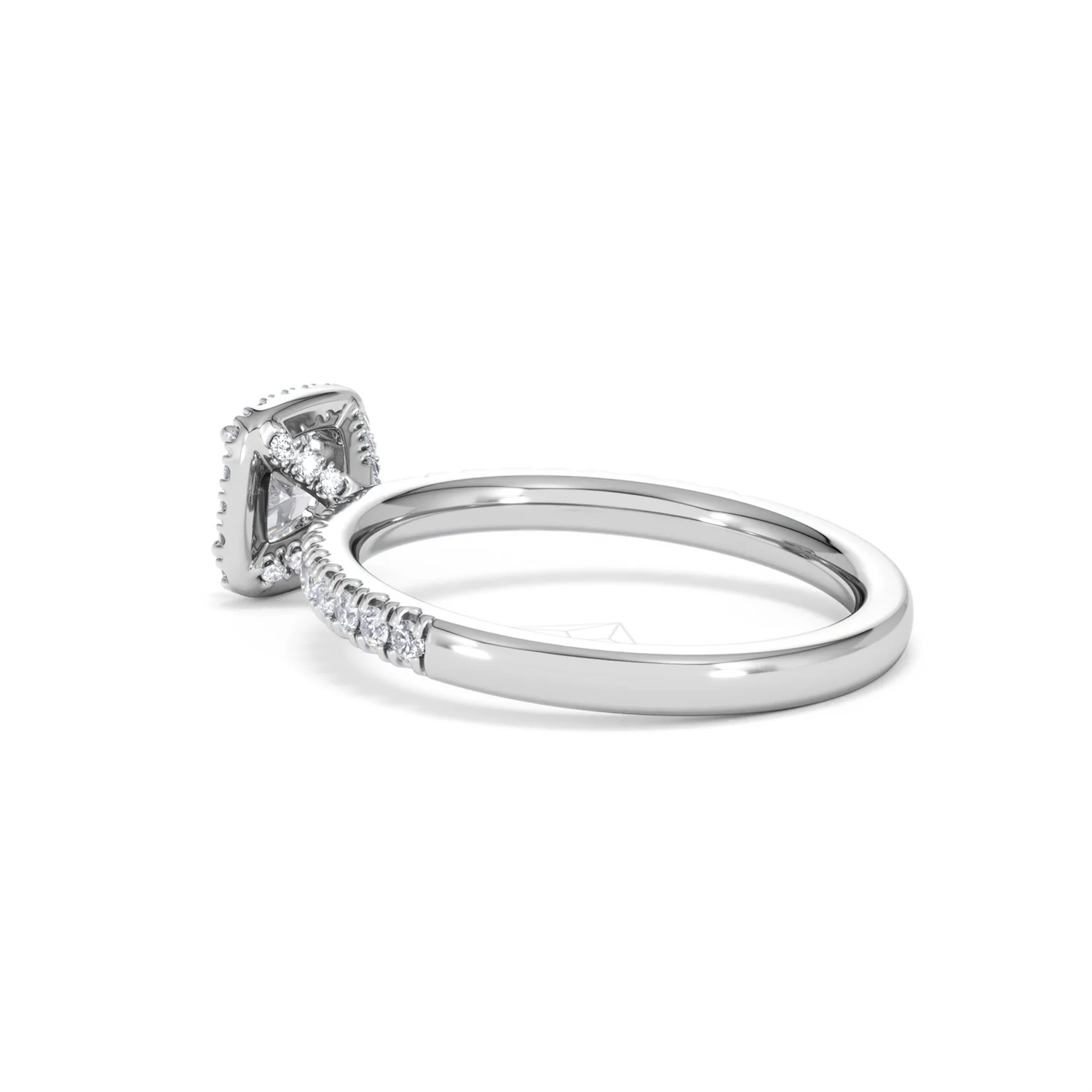 Beatrice Diamond Halo Engagement Ring 18K White Gold 1ct G/SI2 - Image 60
