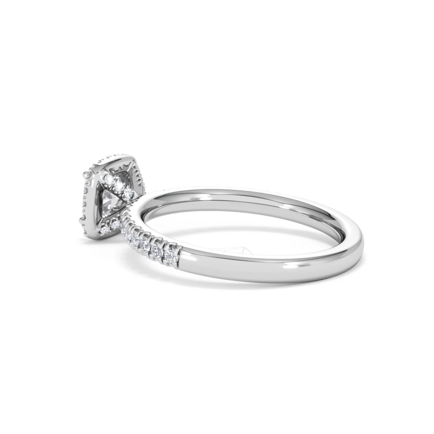 Beatrice Diamond Halo Engagement Ring 18K White Gold 1ct G/SI2 - Image 61