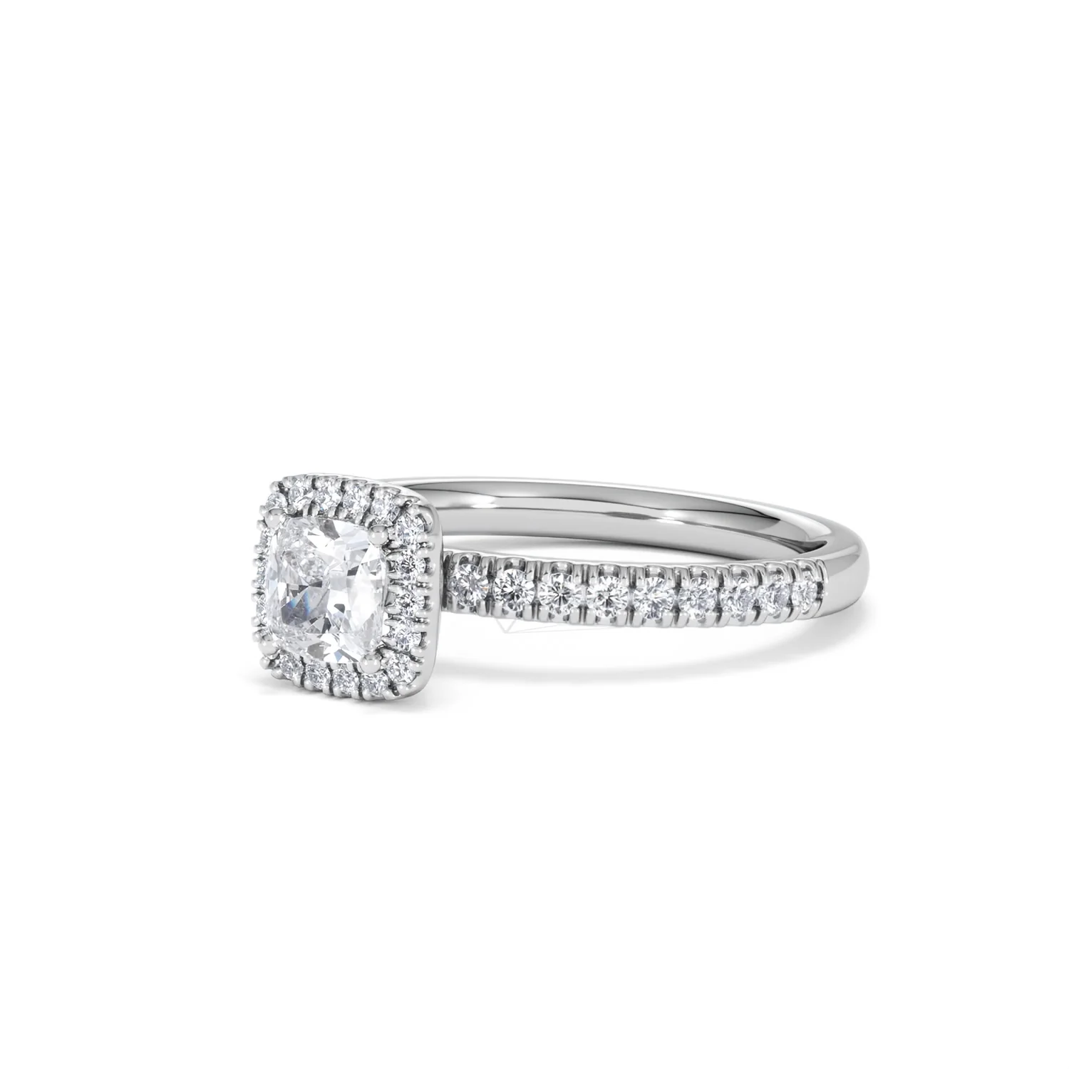 Beatrice Diamond Halo Engagement Ring 18K White Gold 1ct G/SI2 - Image 80