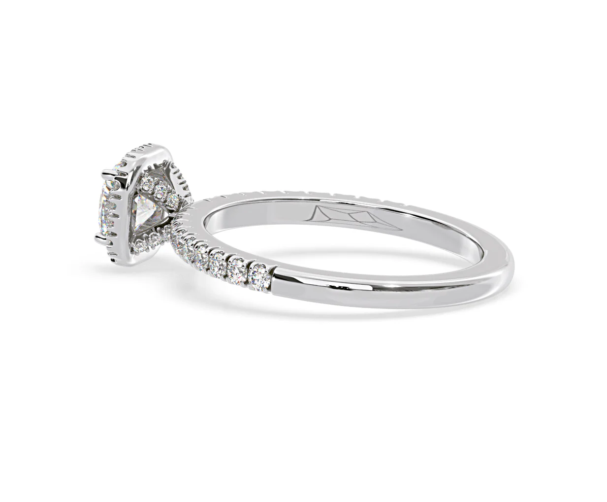 Beatrice Diamond Halo Engagement Ring 18K White Gold 1ct G/VS2 - Image 113
