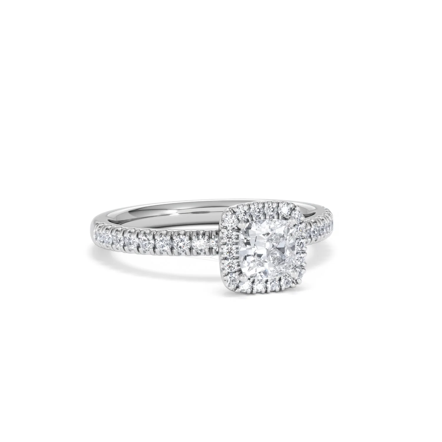 Beatrice Diamond Halo Engagement Ring 18K White Gold 1ct G/VS2 - Image 12
