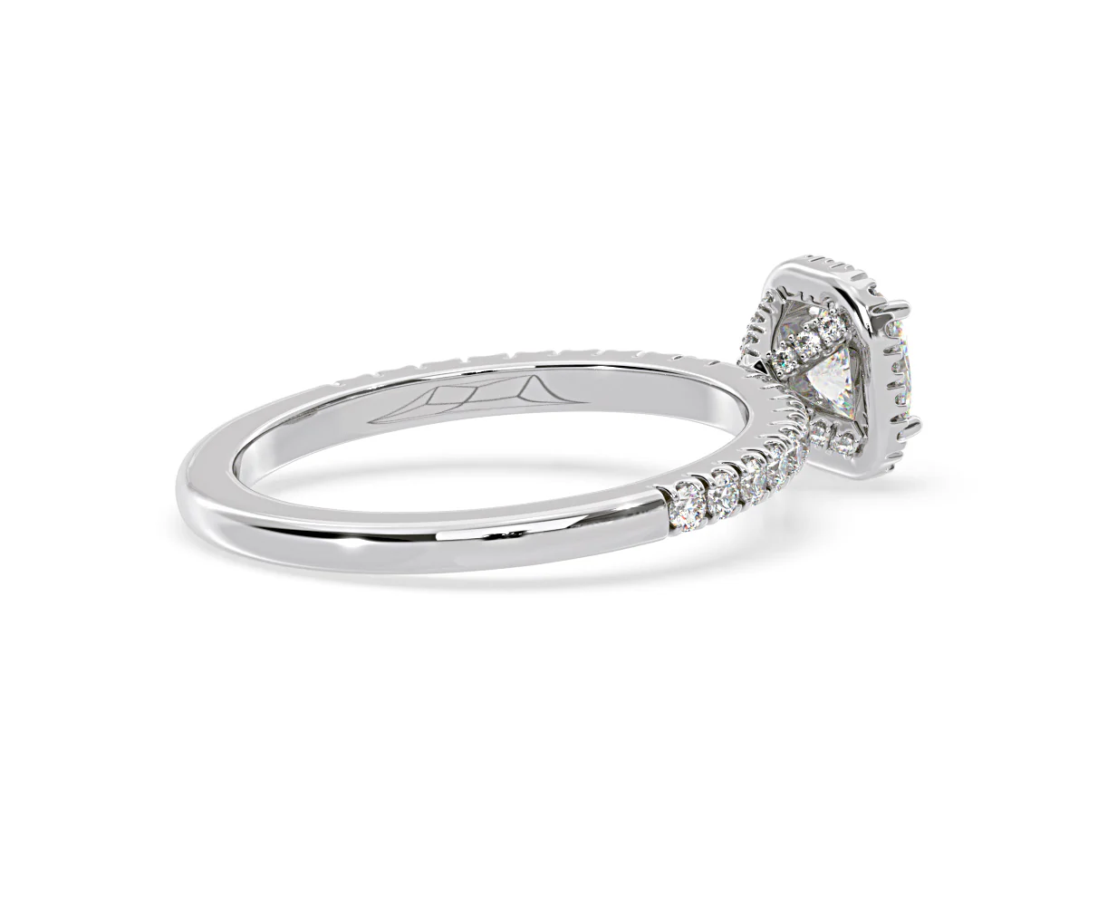 Beatrice Diamond Halo Engagement Ring 18K White Gold 1ct G/VS2 - Image 140