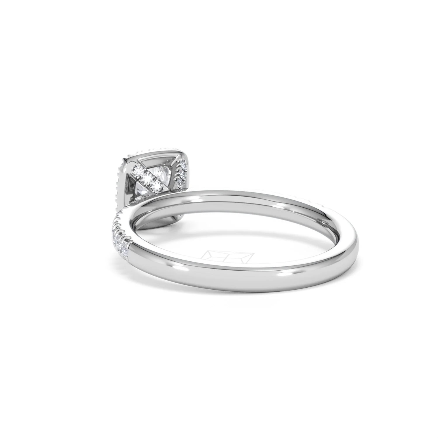 Beatrice Diamond Halo Engagement Ring 18K White Gold 1ct G/VS2 - Image 55